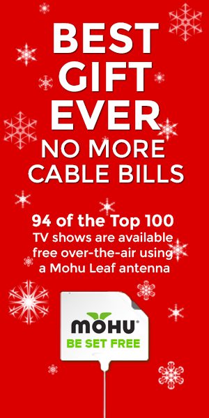 Mohu Antennas Sale! $15 when you spend $50 or more good till Decem