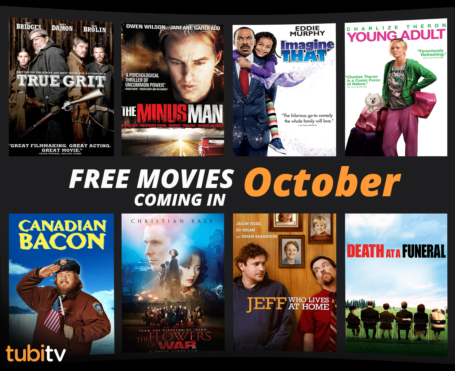Here is Everything Coming to Tubi TV in October the FREE Netflix Like