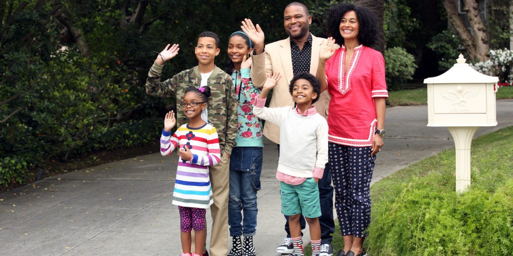 BLACK-ISH - ABC's new family comedy, "black-ish," takes a fun yet bold look at one man's determination to establish a sense of cultural identity for his family. The series stars Anthony Anderson, Tracee Ellis Ross and special guest star Laurence Fishburne. (ABC/Adam Taylor) MARSAI MARTIN, MARCUS SCRIBNER, YARA SHAHIDI, ANTHONY ANDERSON, MILES BROWN, TRACEE ELLIS ROSS