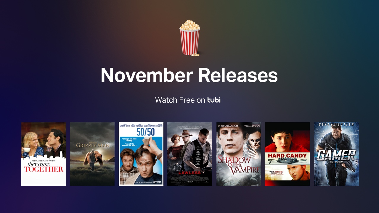 Here is Everything FREE on Tubi TV in November 2017