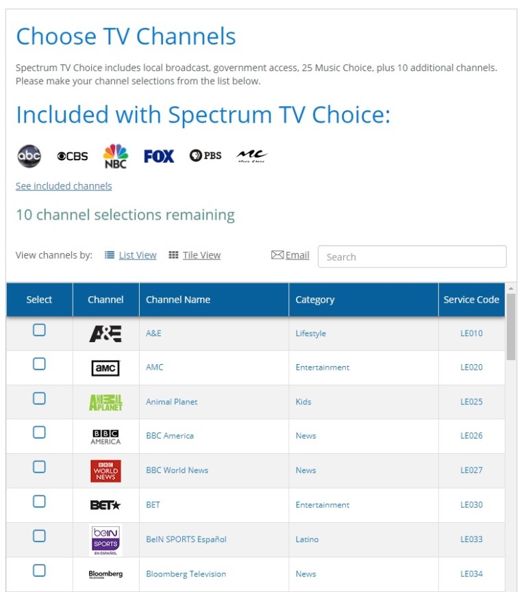 Spectrum is Now Offering an A La Carte TV Streaming Package Cord