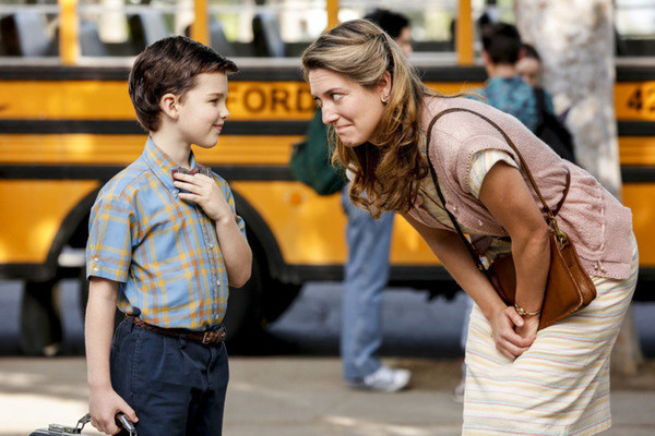 the young sheldon mother and son talking