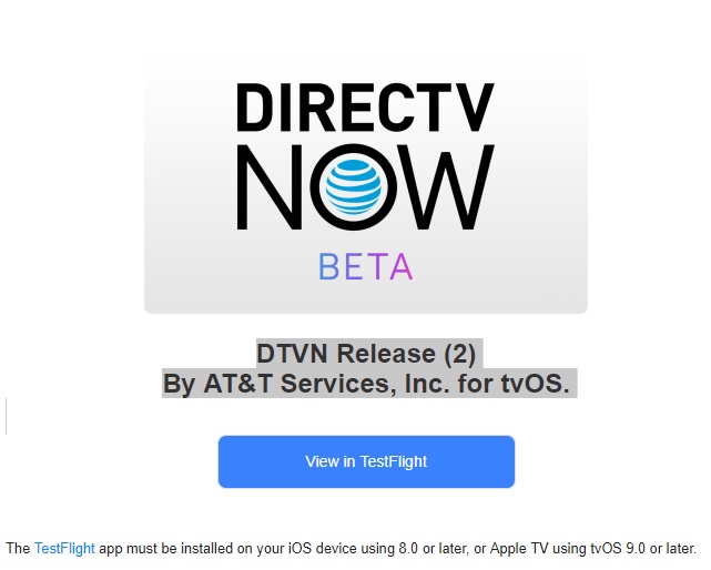 Directv Now Is Rolling Out A New Beta App On Ios Apple Tv Cord Cutters News
