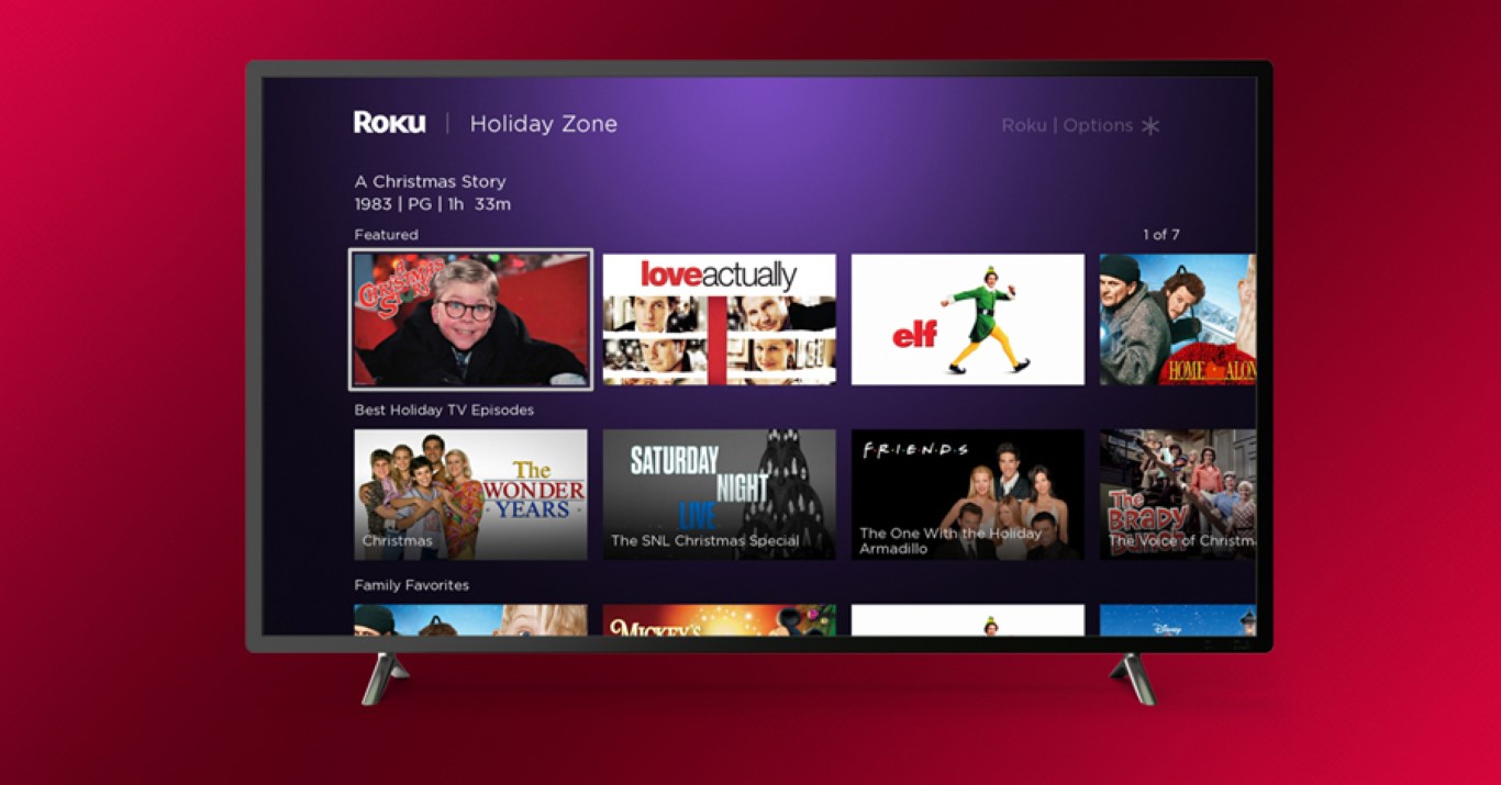The Roku Adds Holiday Themed Zones Full of Holiday Movies & TV Shows