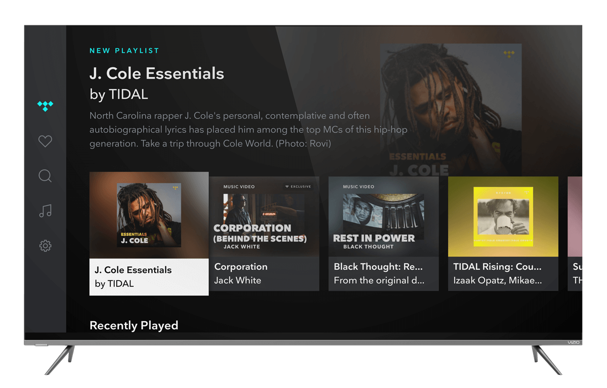 TIDAL is Now Available on Vizio Smart TVs