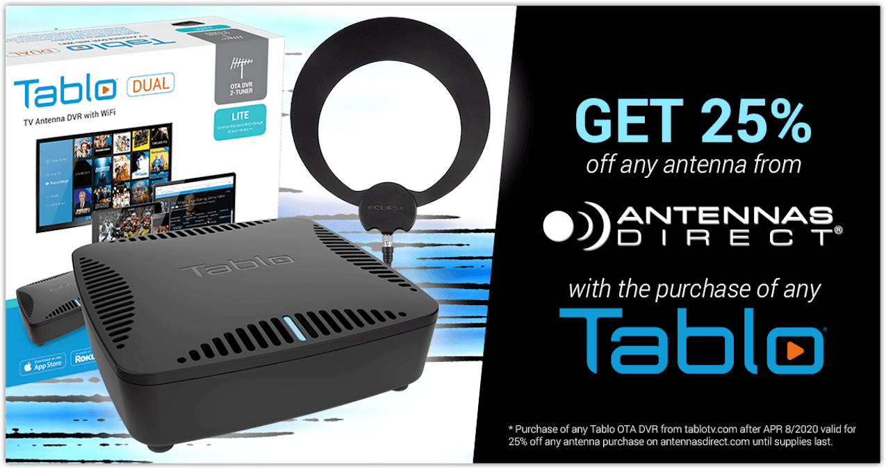 Save 25% at Antennas Direct When You Buy a Tablo OTA DVR
