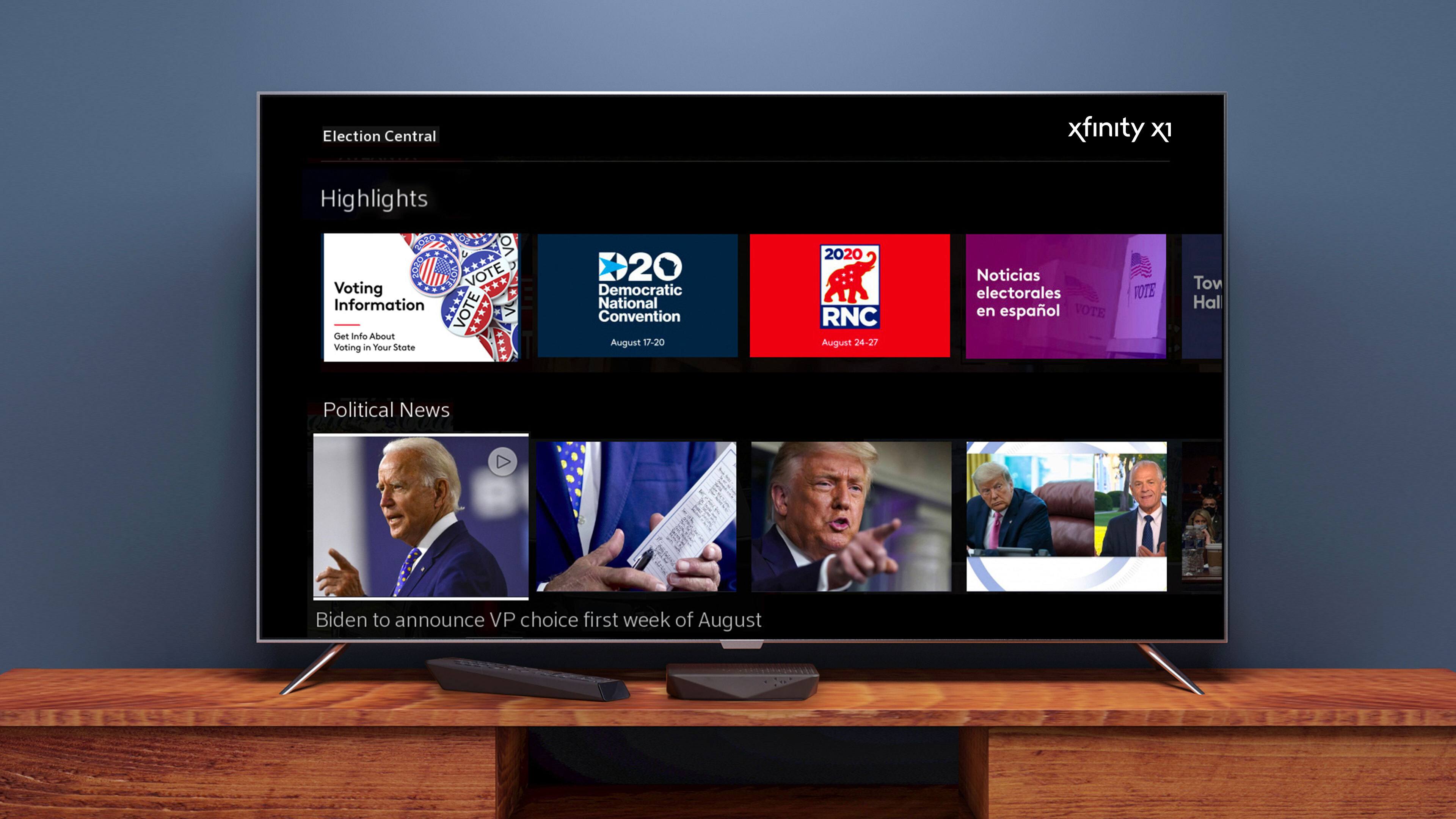 Xfinity Offers Interactive Election News for X1 and Flex