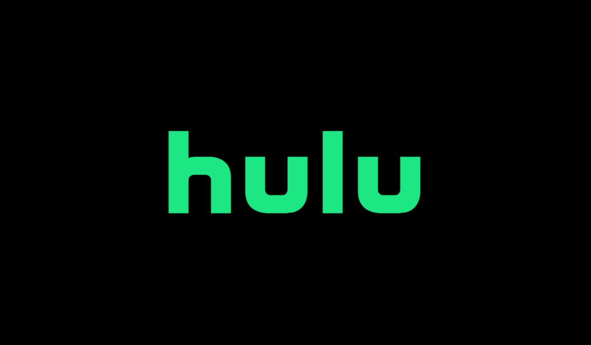 The green Hulu logo against a black background