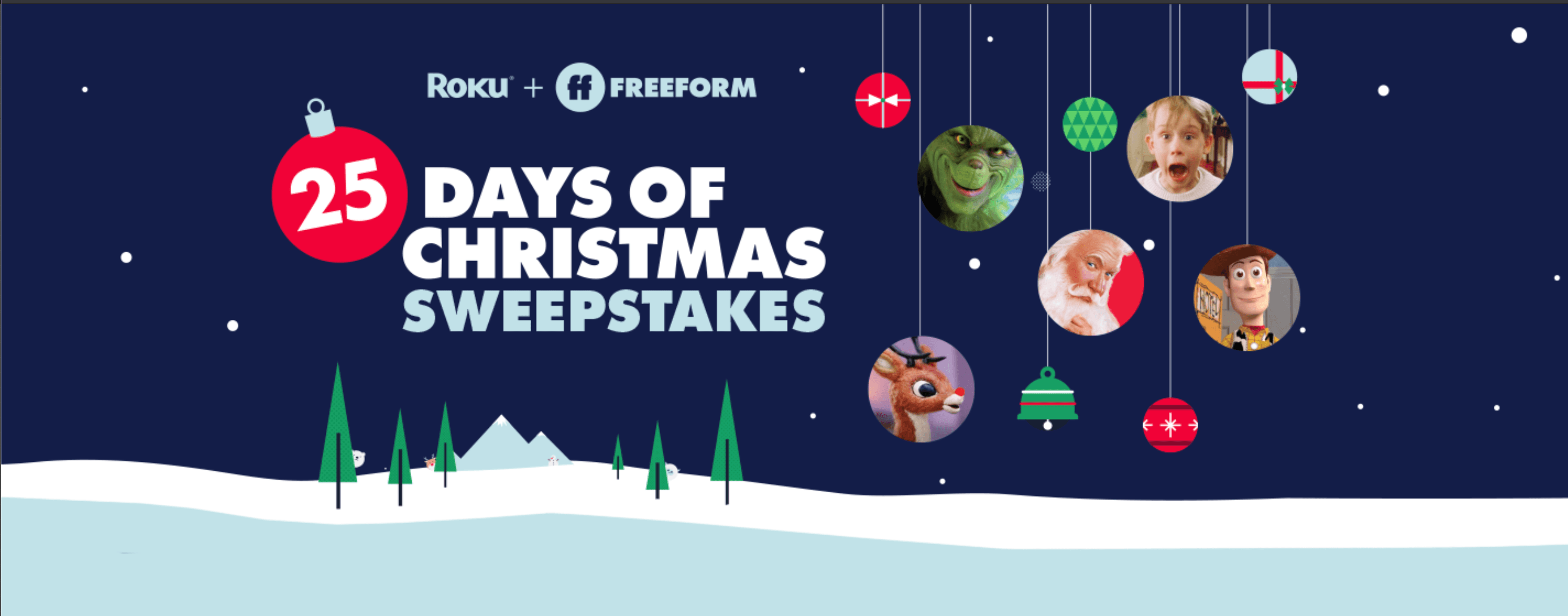 Enter to Win a 55″ Roku TV in Freeform’s 25 Days of Christmas Sweepstakes