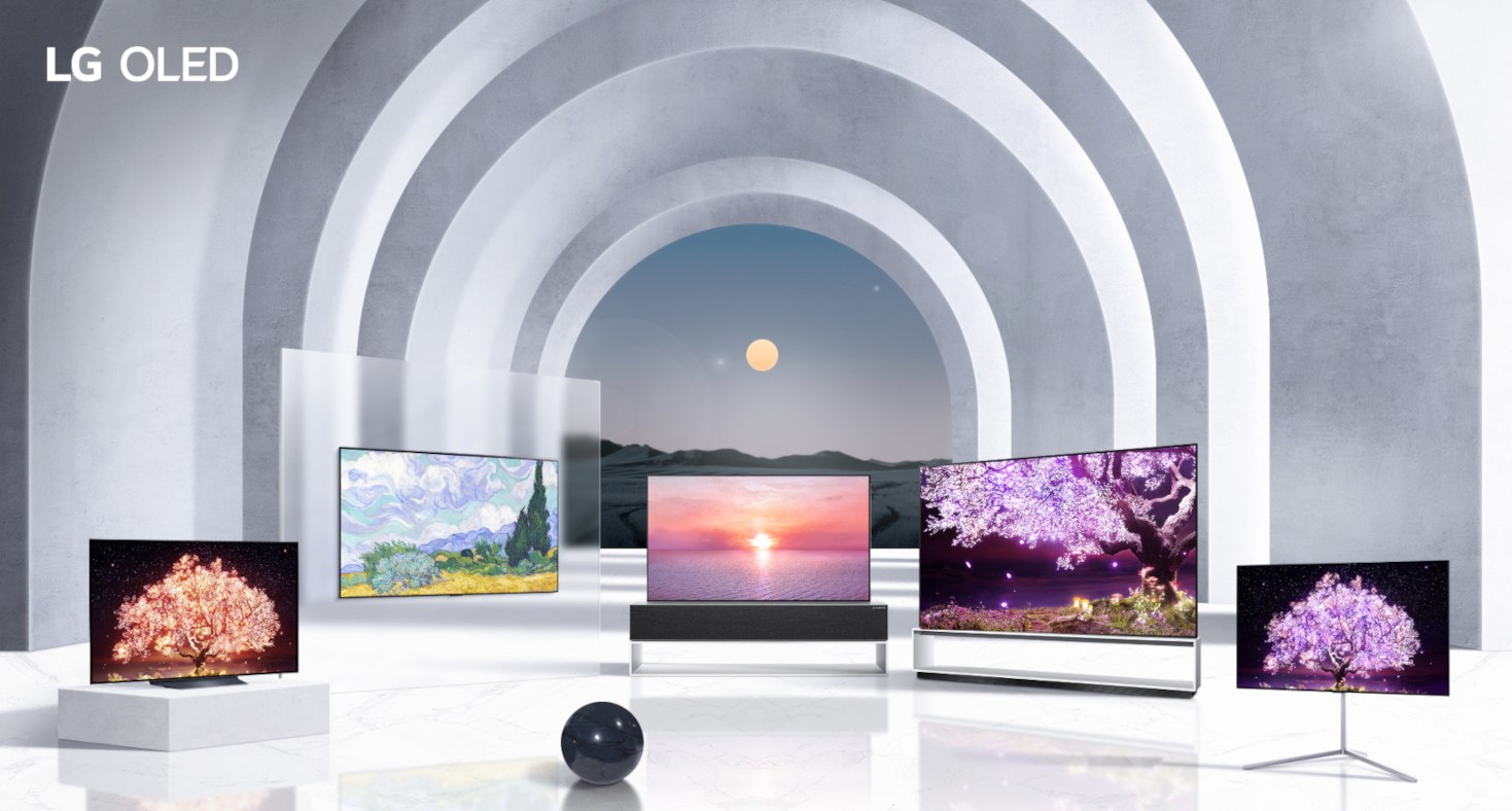 A collection of new TVs from LG