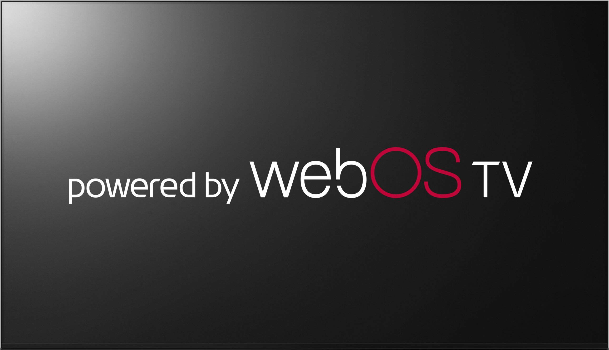 A logo for LG's "Powered by webOS TV" program