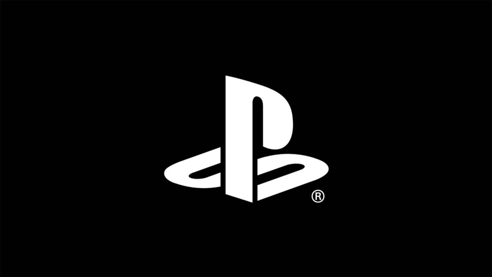 The Sony PlayStation logo on a black background
