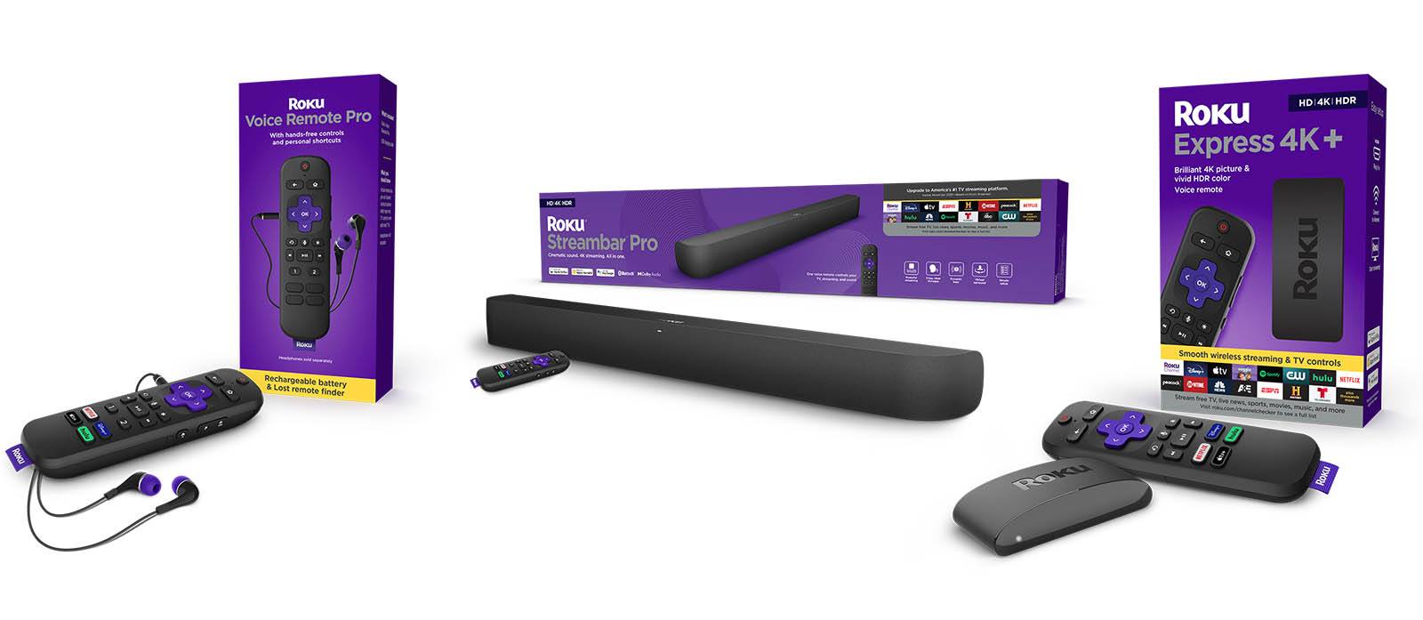 Roku’s Spring 2021 Hardware Lineup Includes Express 4K+, Voice Remote Pro, Streambar Pro