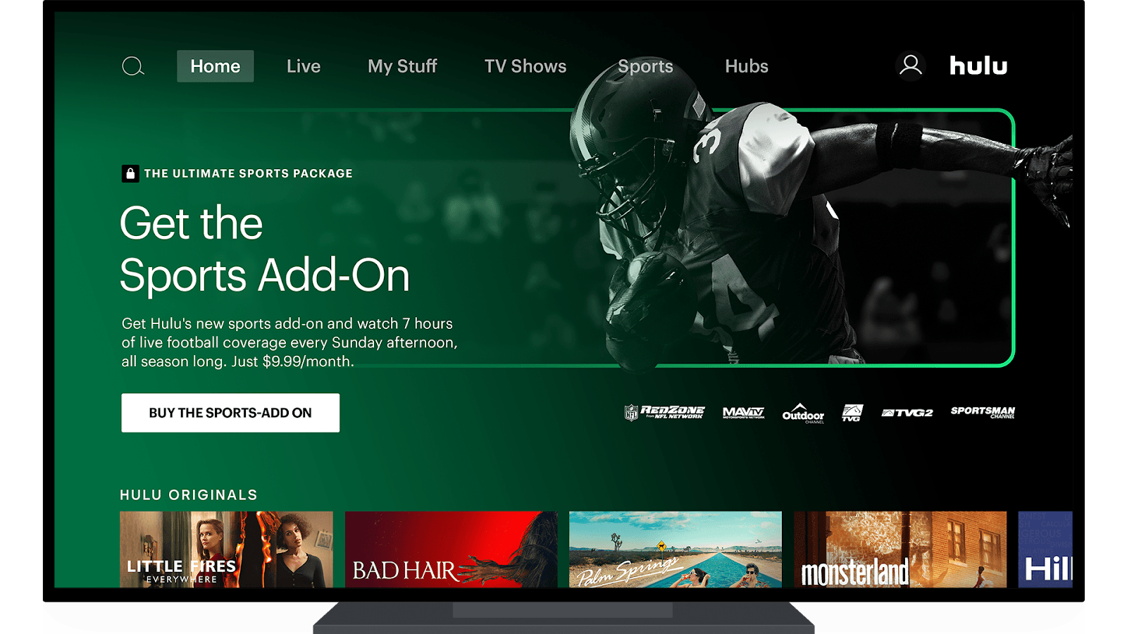 Hulu Adds NFL Network, Launches a Sports Add-On Package with NFL RedZone