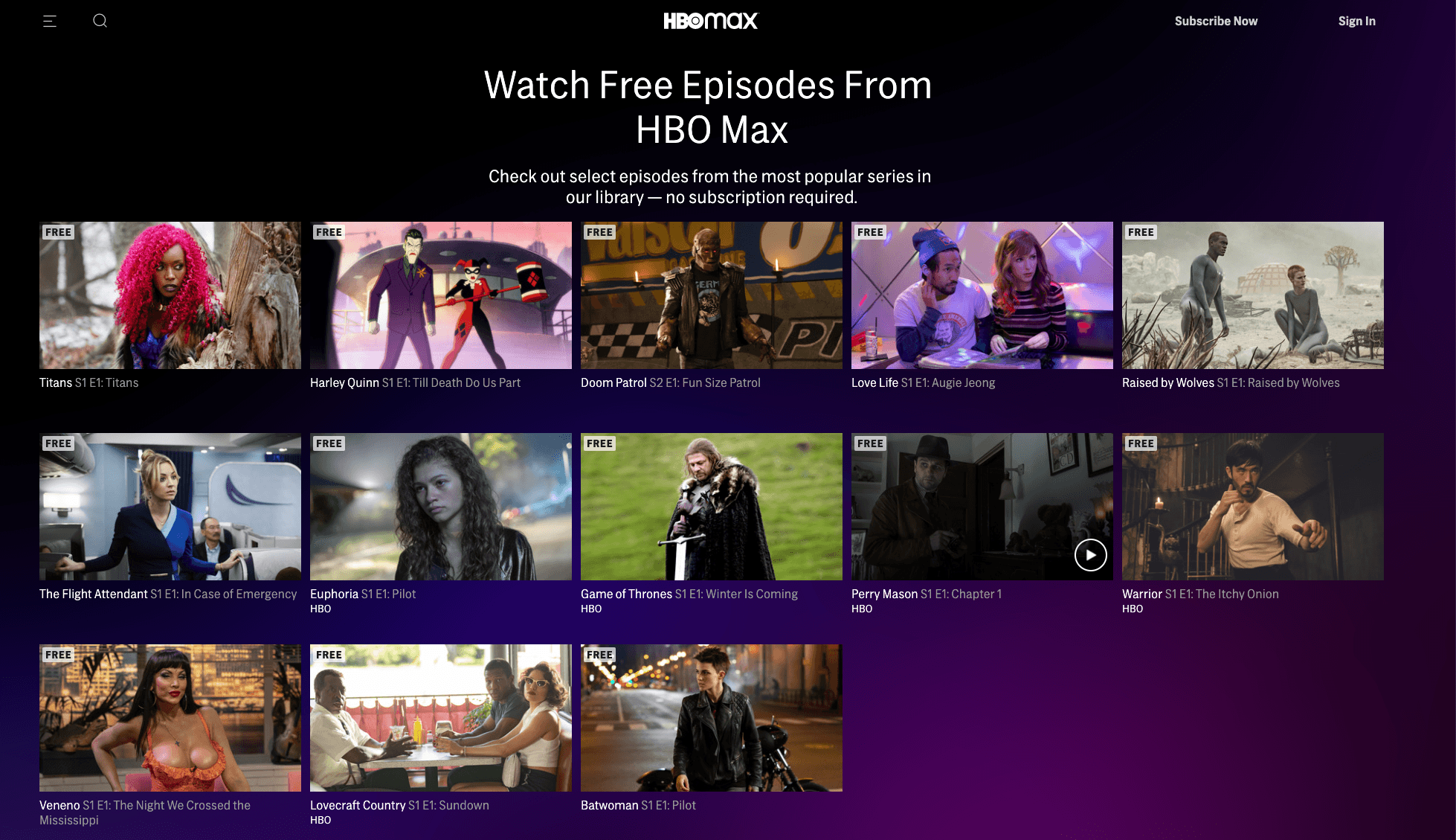 HBO Max is Offering Episodes of Popular Shows for Free In-App