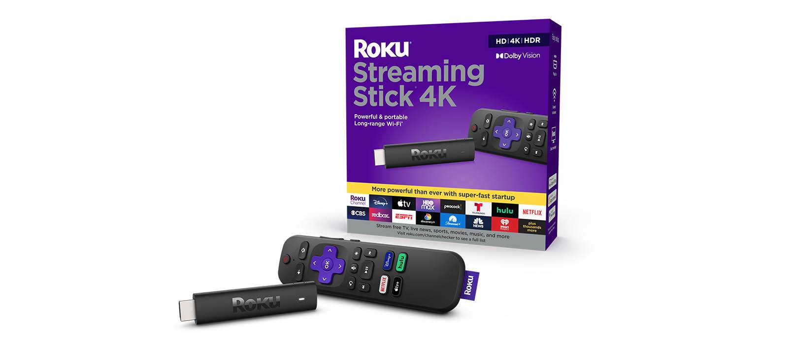 A product photo of the Roku Streaming Stick 4K