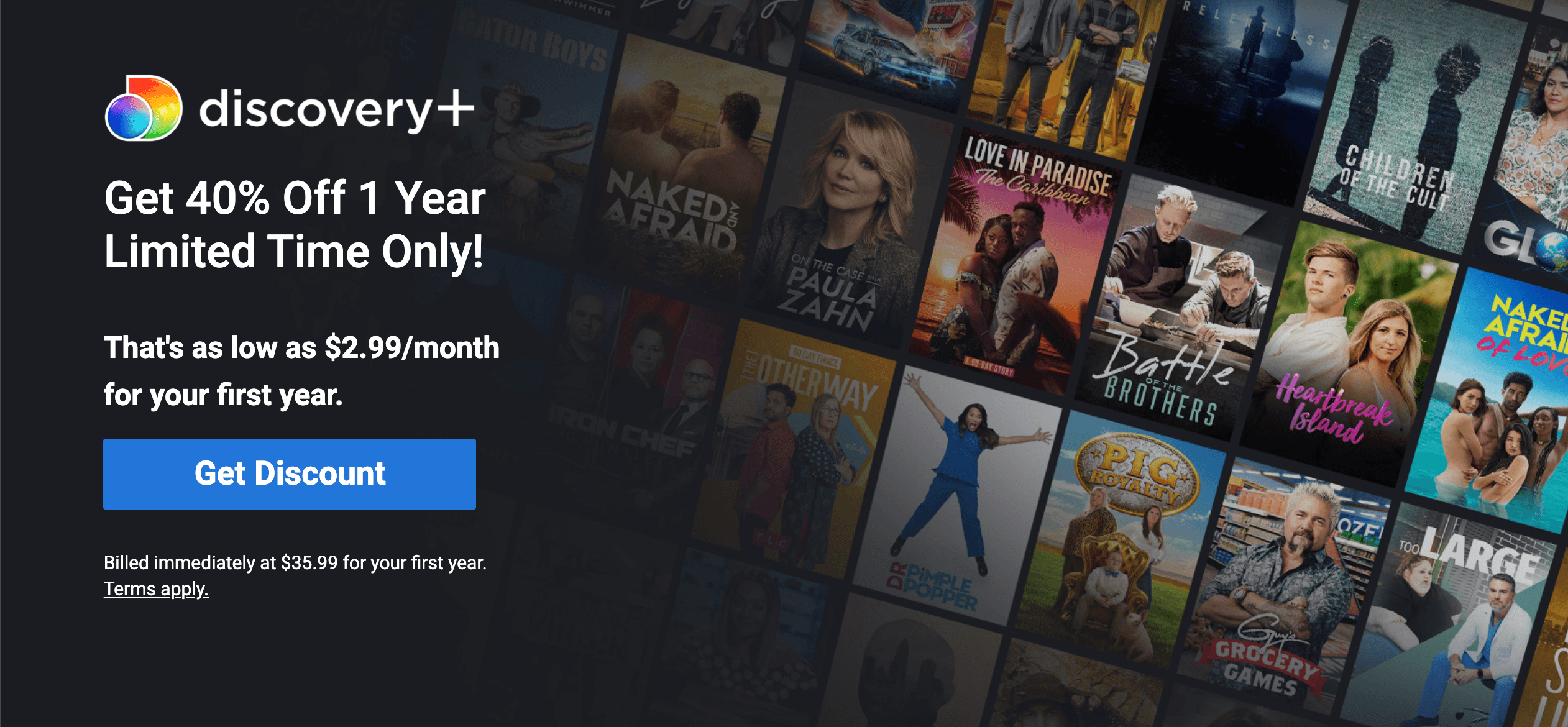 Save 40% on One Year of Discovery+ for a Limited Time
