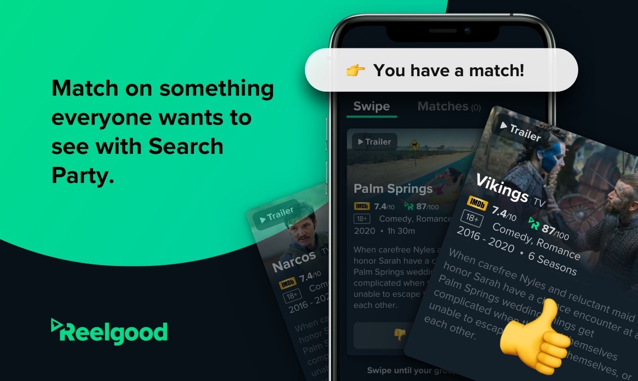 ReelGood’s New Tinder-Like App Feature Helps You and Your Partner Find Movies You’ll Both Like