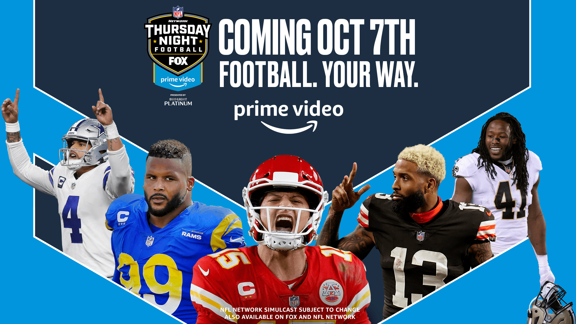 Amazon Prime Video Announces Upcoming NFL Thursday Night Football Programming Beginning This Week