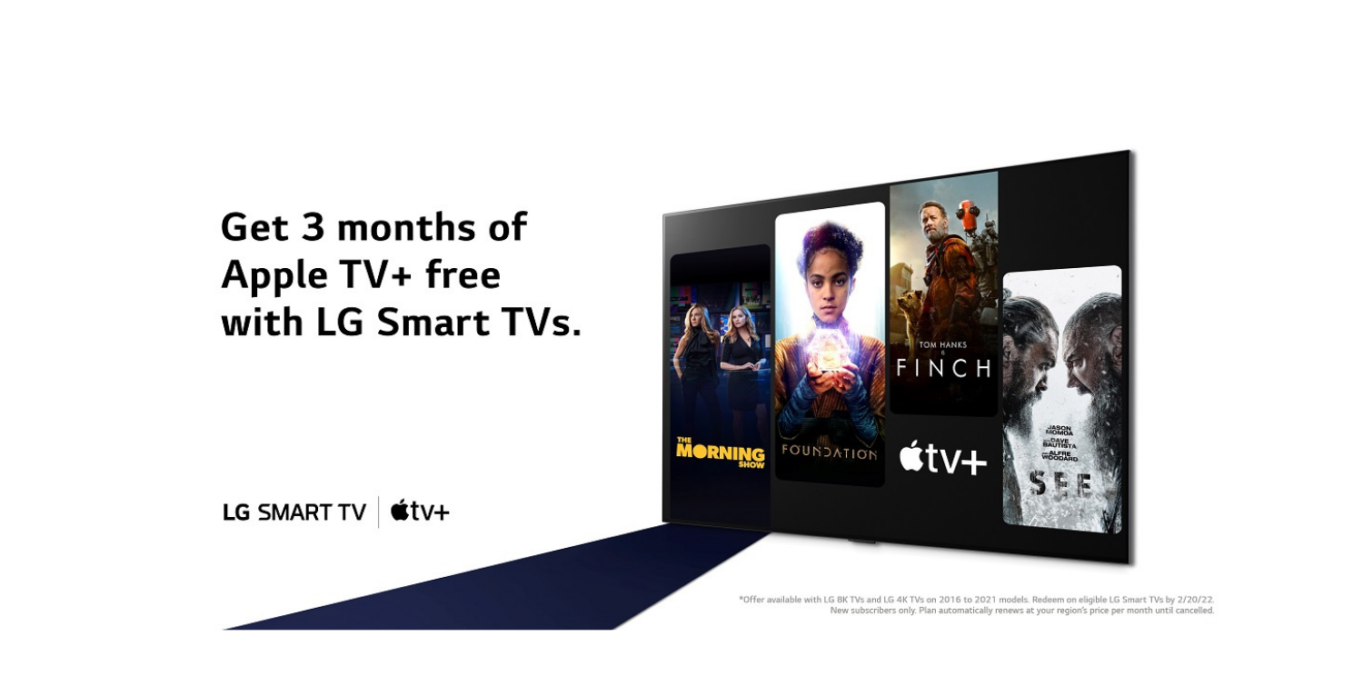 LG Smart TV Customers Can Get Apple TV+ Free for 3 Months
