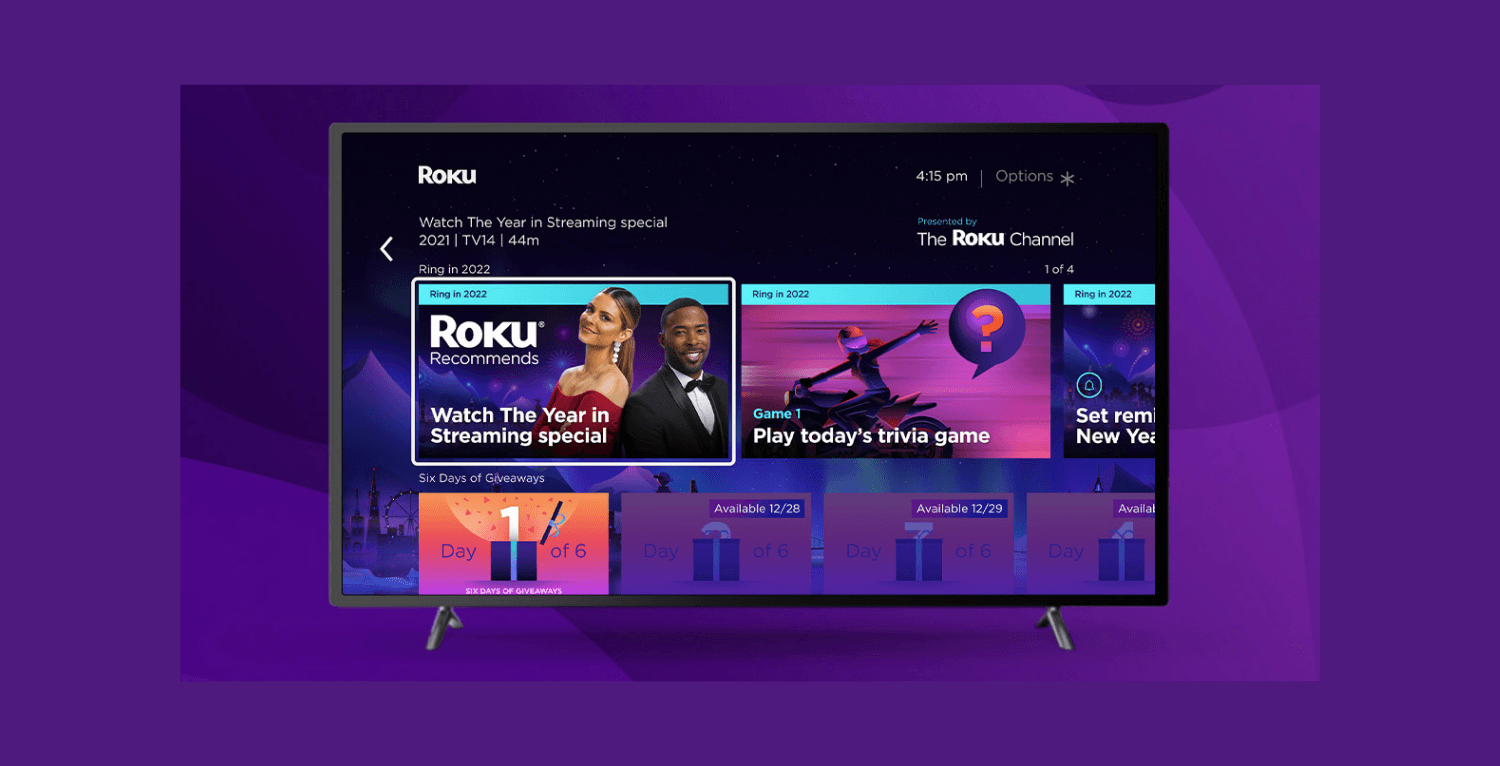 The Roku Channel will Roll Out an Immersive NYE Experience with Daily Offers and More