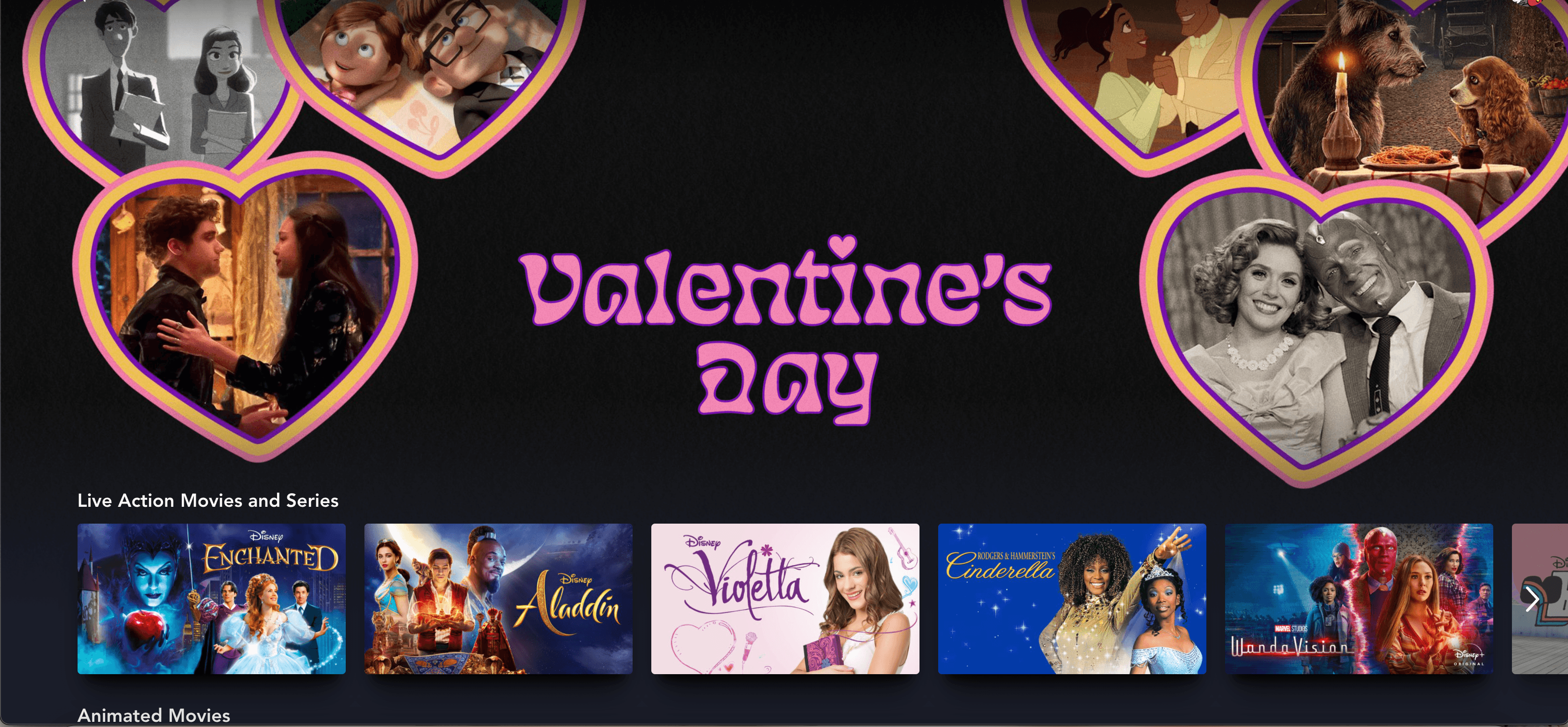 Disney+ Adds a Special ‘Valentine’s Day’ Collection for February