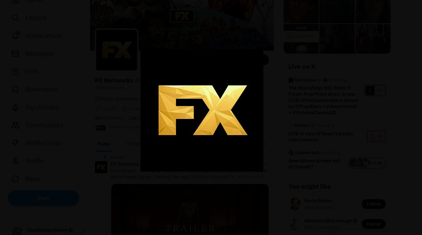 FX logo - Twitter