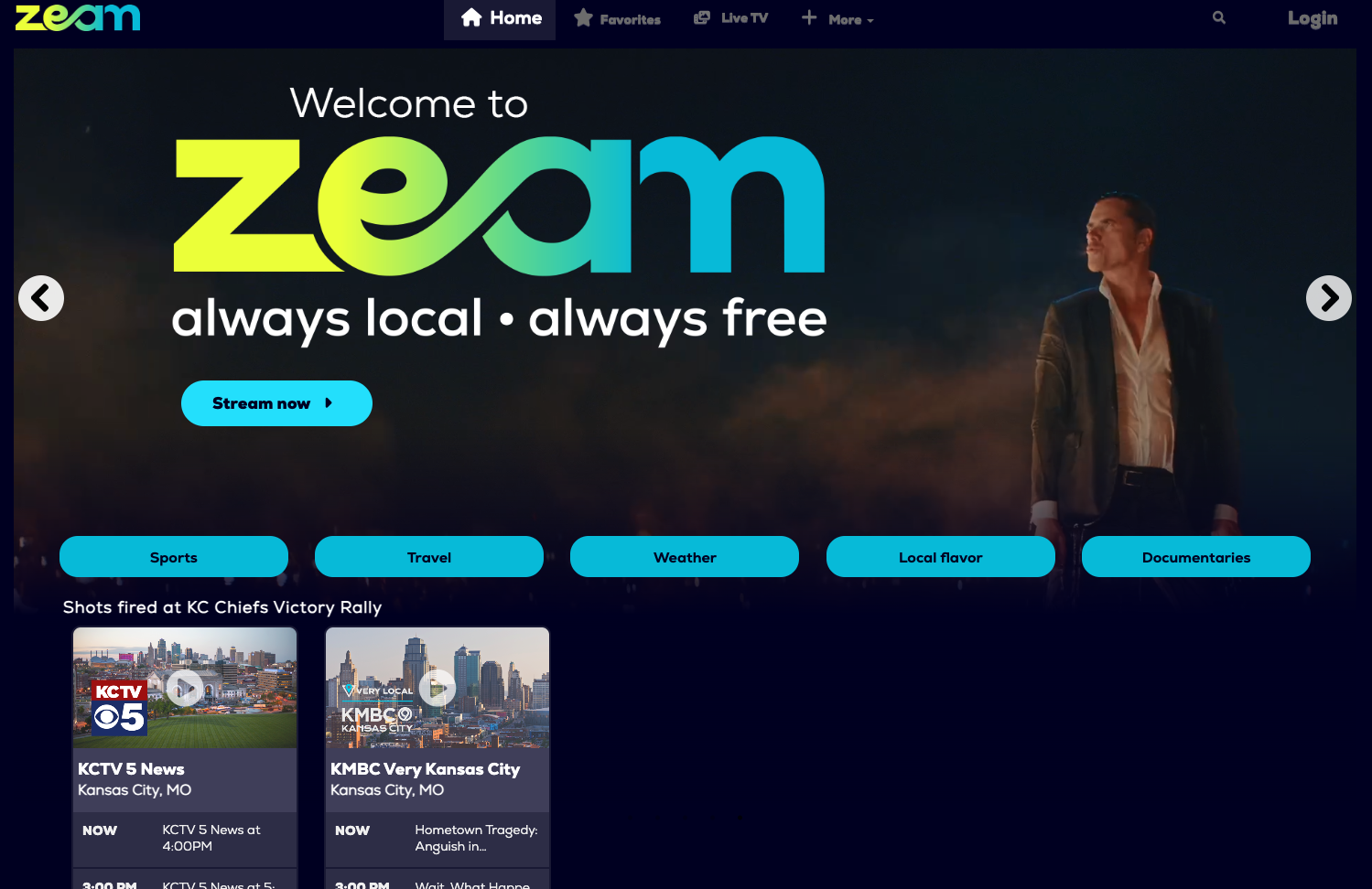 Zeam, a Free Streaming Service Featuring Local News, Travel and Sports Content, is Now Live