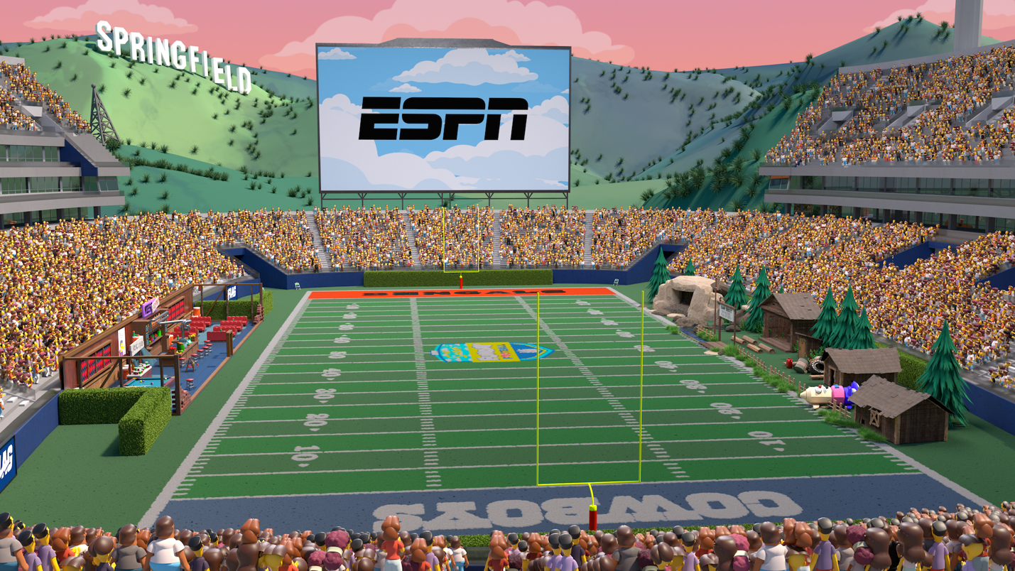 ESPN to Air a Simpsons Themed NFL Football Game On Disney+, ESPN+, & NFL+
