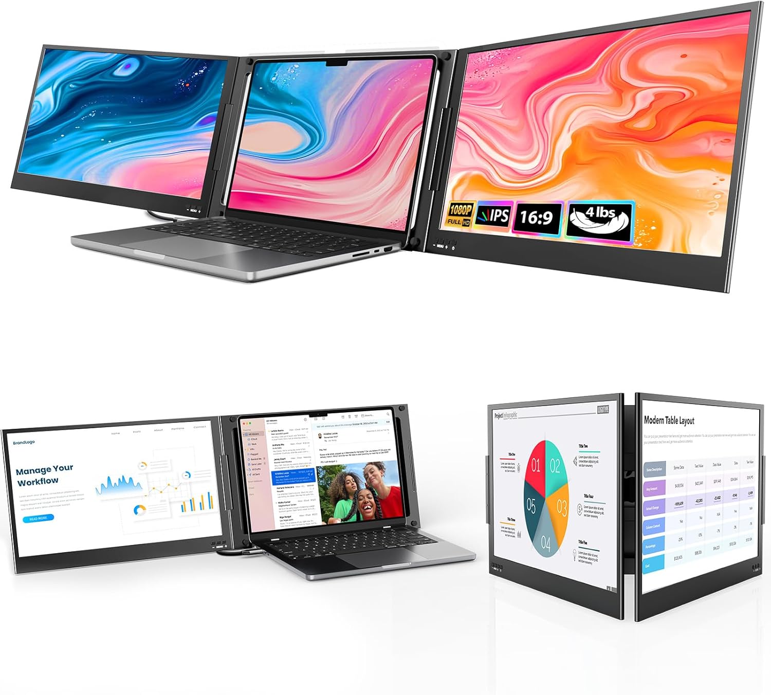 Get More Done For Less — Triple-Screen Portable Monitor Now $227.99 (Save 37%)